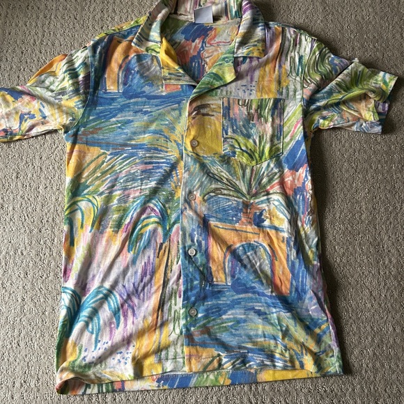 Multicolor Abstract Print Men's Shirt - Picture 1 of 5